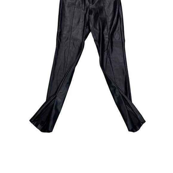 Zara Black Faux Leather Slim Fit Pants With Ankle Zipper Detail - EU 36 / US 26 - Picture 3 of 8